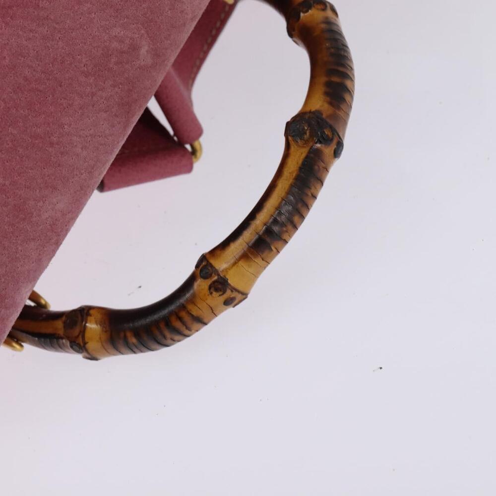 GUCCI Backpack Suede Pink Gold 003 2058 0016 Auth 144974 - Picture 7 of 16